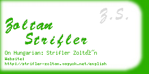 zoltan strifler business card